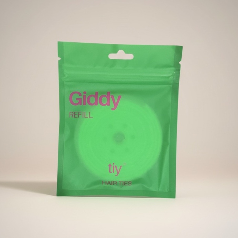 TIY Hair Ties Giddy Refill Neon Green Elastic Cords